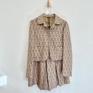 Miu Miu 00s Vtg Floral Shiny Skirtsuit
